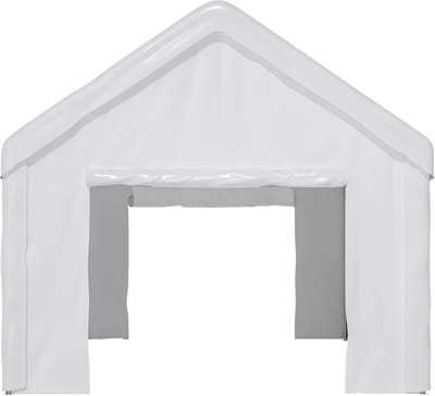 Garagetent 3x6 m Carport Tentgarage met Solarlampen Wit
