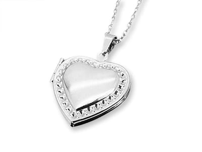 Amanto Ketting Esma - 316L Staal - Hart - Medaillon - 22x20mm - 43cm