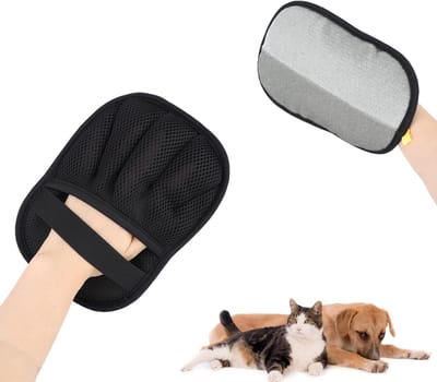 Ynkkvre - Kattenhaar verwijderaar – Huisdierhaar verwijderaar – Pet Grooming Glove – Multifunctionele – Herbruikbaar – Elektrostatische verwijdering – Dubbelzijdig ontwerp – Zachte massagefunctie – Geschikt voor alle vachttypen