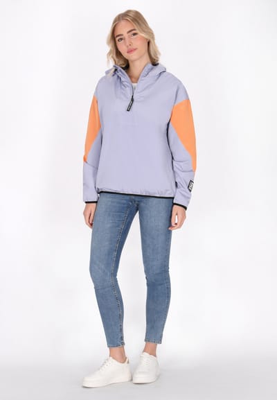 Schmuddelwedda Blouson Dames Grijs violet kleurblok