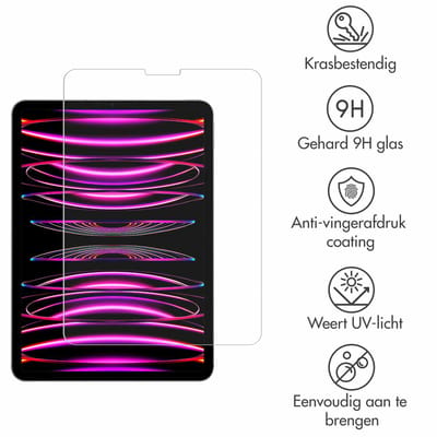 imoshion Premium Tablet Screenprotector - Geschikt voor iPad Pro 11 (2022) / Pro 11 (2021) / Pro 11 (2020) / Air 5 (2022) / Air 4 (2020) - Gehard Glas