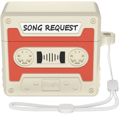 Telestore hoesje geschikt voor AirPods 3 Pro soft case cover- retro cassettebandje bandje tape - TPU hoesje Beschermhoes - AirPods 3 Pro Cover - AirPods 3 Pro hoesje - Geschikt voor Apple Airpods 3 Pro - gel hoesje - Oranje