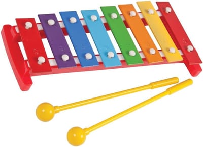 Metal Chime - 8 Tones - Muziek Leren - Kleurrijke Klankplaten - 28 cm - Multicolor