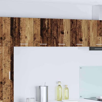 vidaXL - Hangkast - Oud - Hout - en - Wit - 60 - x - 31 - x - 40 - cm - Bewerkt - hout