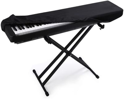 Stofhoes voor 88-toetsen pianoklavier, volledig dekkende beschermhoes voor muziekklavieren, geschikt voor digitale piano's - Zwart (134*29*19cm)