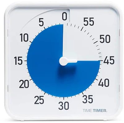 Time Timer® Medium BLAUWE SCHIJF 19x19cm - Visuele Countdown Timer