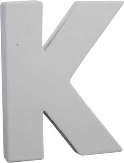 Letter wit K 12 cm