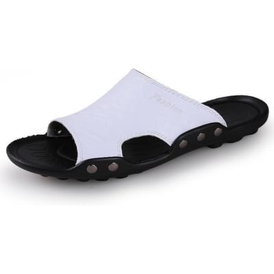 Echte leren sandalen heren 2019 trend buitenpantoffels zomer antislip casual slippers strand heren heren 39 S sandalen 37