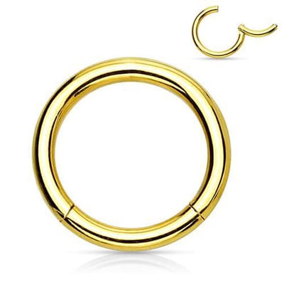 Piercing ring high quality - Chirurgisch staal 0.8x10 mm - goud - LMPiercings
