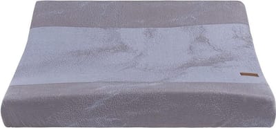 Baby's Only Gebreide baby aankleedkussenhoes - Waskussenhoes - Overtrek verzorgingskussen Marble - Cool Grey/Lila - 45x70 cm