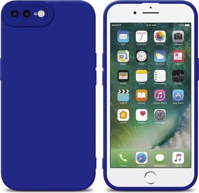 Cadorabo Hoesje geschikt voor Apple iPhone 7 PLUS / 7S PLUS / 8 PLUS in FLUID BLAUW - Beschermhoes gemaakt van flexibel TPU silicone Cover Fluid Case