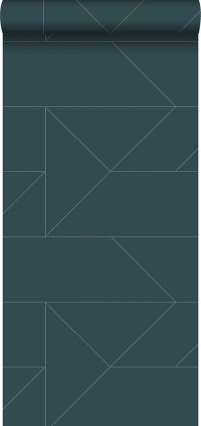 Origin Wallcoverings behang grafische lijnen donkerblauw - 347725 - 0,53 x 10,05 m