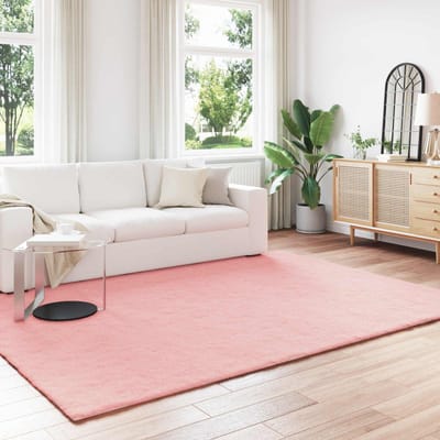 vidaXL - Antislip - vloerkleed - van - imitatie - konijnenbont - OLITE - Roze