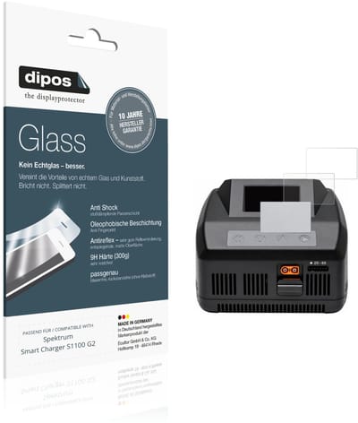 dipos – 2x Matte Pantserfolie geschikt voor Spektrum Smart Charger S1100 G2 | 9H Screenprotector