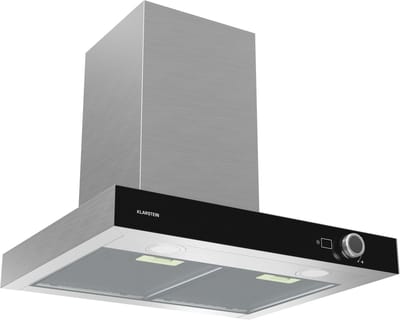 Klarstein AirNova Afzuigkap - 60 cm wandkap, 614 m³/u luchtstroom, A++ energie-efficiëntie, LED-verlichting, 53 dB stil, Recirculatie & afvoer, Roestvrij staal