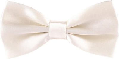 Fako Fashion® - Vlinderstrik - Vlinderdas - Satijn - 12.5cm - Crème