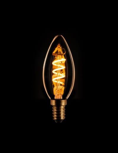ETH Kaars spiraal filament LED 3w E14 230v 2200k dimbaar goud 225Lm