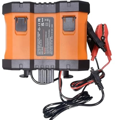 Batterijlader 10 Ampere - 12V/24V LiFePO4 en Loodzuur Acculader met 8-traps druppellader en Temperatuur Compensatie
