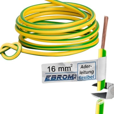 Aardingskabel H07V-K 1 x 16 mm² 15 meter groen/geel