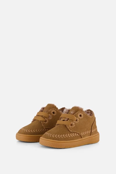 Shoesme Leren Lopen Sneakers cognac Suède - Maat 20 - Kinderschoenen