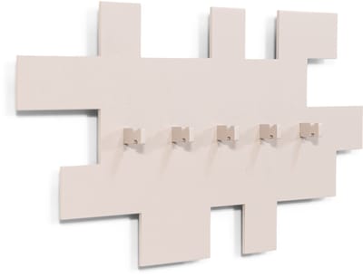 Spinder Design kapstok Tetromino - Silky Taupe - 5 haken - Staal
