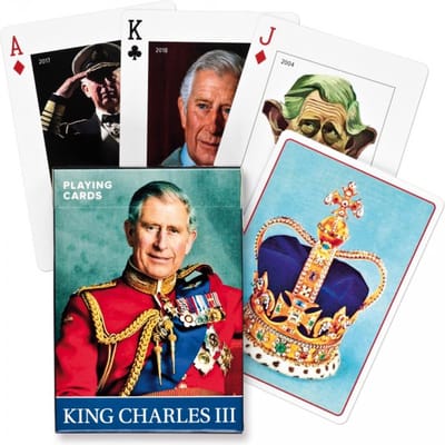 Piatnik King Charles III speelkaarten - kaartspel voor verzamelaars en fans.