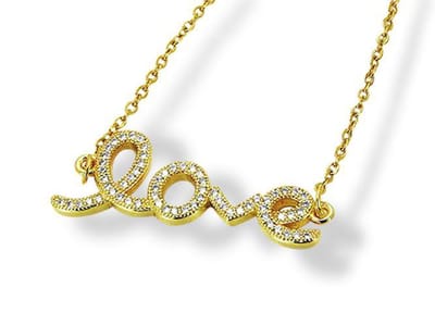 Amanto Ketting Elay G - 316L Staal - Love - 13x35mm - 50cm