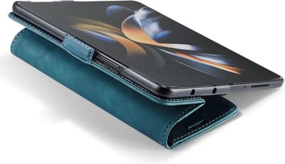 CaseMania Bookcase hoesje geschikt voor Samsung Galaxy Z Fold 7 - Effen Groen - Kunstleer