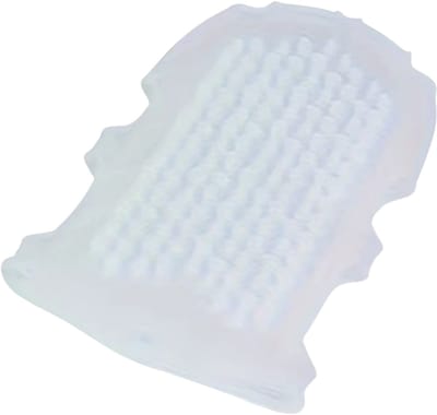 Siliconen Badhandschoen & Massageborstel – Exfoliërende Douche Handschoen – Scrub Handschoen Lichaam – Huidreiniger voor Douche en Bad - Wit