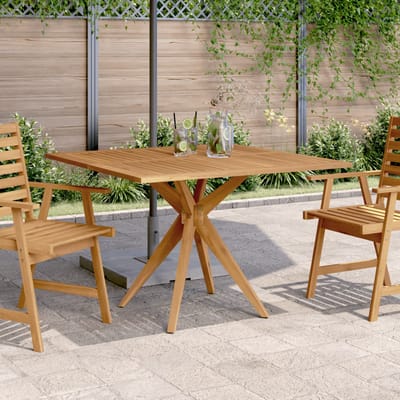 vidaXL - Tuintafel - vierkant - 110x110x75 - cm - massief - acaciahout