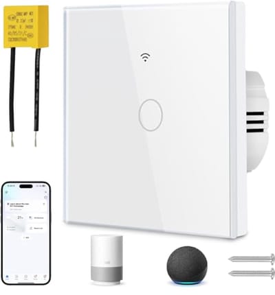 Slimme Wifi Lichtschakelaar met Spraakbediening - Inbouw Wandschakelaar