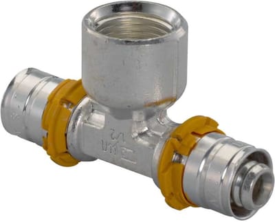 Uponor S-Press Plus T-Stuk - 20 x 3/4 binnendraad x 20 mm pers