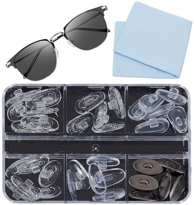 Dailygoods - 18 Paar Neuspads voor Brillen, Comfortabele Vervangingen in Diverse Maten