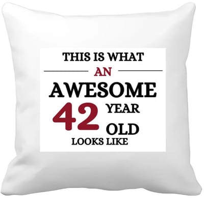 Akyol - an awesome 42 year Kussen hoes - Hoera 42 jaar - 42 geworden - verjaardagscadeau - gift - kado - 40 bij 40 cm