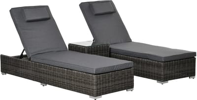 Balkonset 2 personen - Tuinset - Bistroset - Grijs - Weerbestendig - 3 delig - 2 stoelen - 2 personen - Gecoat staal - Onderhoudsvrij staal