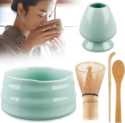 Matcha Garde Set Met Keramische Kom - Matcha Maakset - Gereedschap Voor De Japanse Theeceremonie