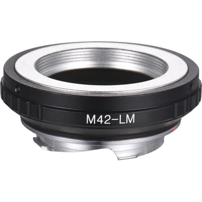 Andoer M42-LM adaptateur d'objectif de caméra, anneau de remplacement pour objectif à vis M42 sur caméra Leica M240 noir