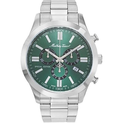 Mathey-Tissot Mathy I Jumbo Speciale Editie Chronograaf Groene Wijzerplaat Kwarts H455CHVE Herenhorloge groen