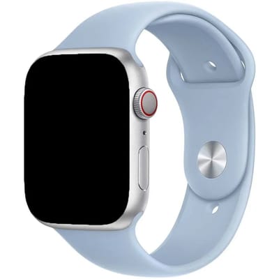 2+1 | Apple Watch Bandje - Siliconen - Zachtblauw