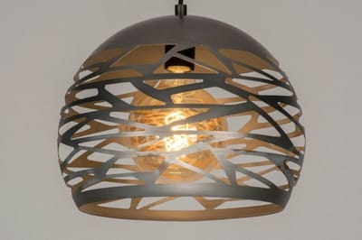 Lumidora Hanglamp 73258 - CELES - E27 - Staalgrijs - Metaal - ⌀ 30 cm