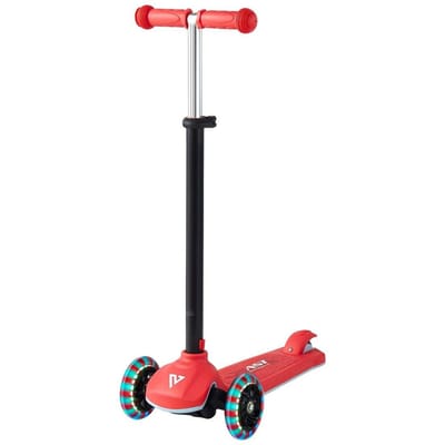 Step voor Kinderen Vanaf 3 Jaar, 3-Wielige Peuterstep met Verlichte Wielen, Verstelbaar Stuur, Breed Antislip Dek, Lichtgewicht Aluminium