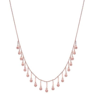 Luxenter Ketting met glanzende zirkonia en 18-karaats roségouden afwerking - Yaferth
