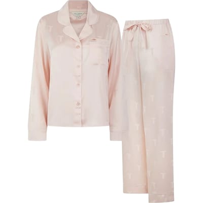 Ted Baker Peggy satijnen lange pyjamaset voor dames (Roze)