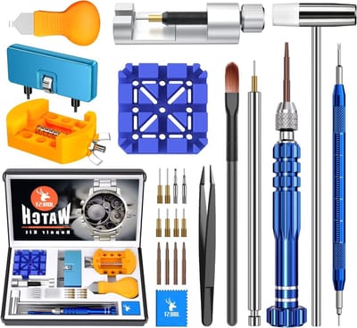 Complete Set voor Horlogemakers: Horloge en Batterij Verwisselen, Pen Pusher, Case Opener, Veerpinnen en Schroevendraaiers