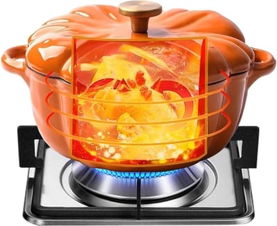 Kookpot Pompoen - Stoofpan Soeppan - Feestelijke Maaltijden - Gelijkmatige Warmte - 194 cm - Oranje