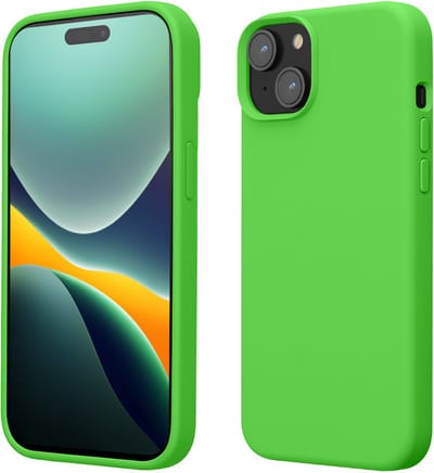 kwmobile Case voor iPhone 15 - Slank TPU-Hoesje met Zachte Afwerking - In limoengroen