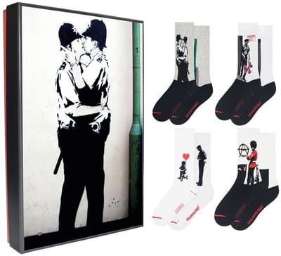 Banksy Graffiti - Gift box with 4 pairs of Socks 46-49