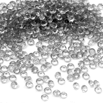 Diamantkristallen 4 mm grijs voor decoratie bruiloft en Valentijnsdag