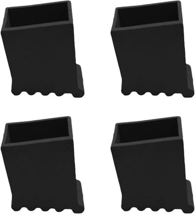 Ladder Voetbeschermers - Antislip Pads - Veilige Stabiliteit - Geluidreducerend Ontwerp - 4 Stuks 30x50mm - Zwart