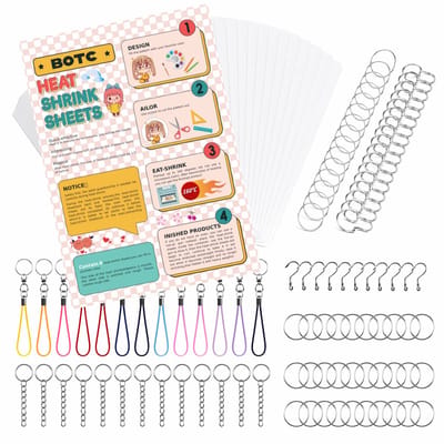 BOTC Krimpfolie set - 70-Delig Inclusief Accessoires - Krimpie Dinkie Pakket - Sieraden en sleutelhangers maken
